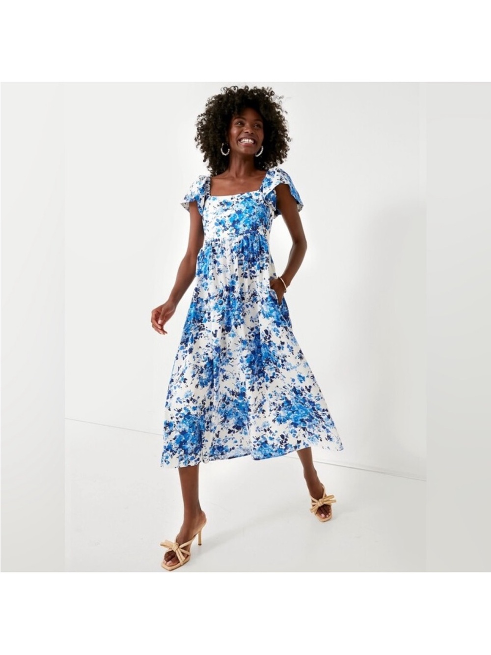 NWT Tuckernuck Blue Meadows Cecily Midi Dress